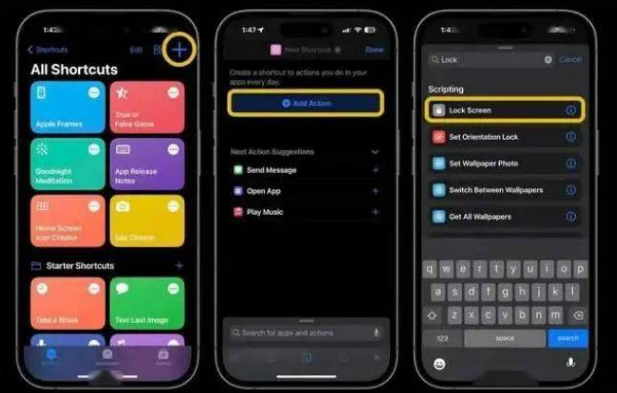 襄垣苹果14锁屏维修店分享iPhone14升级iOS16.4后如何创建锁屏快捷方式 